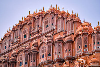 Low angle view of building against clear sky