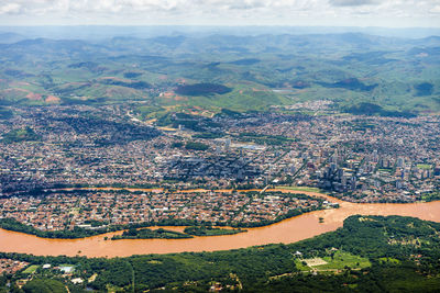 High angle view of cityscape