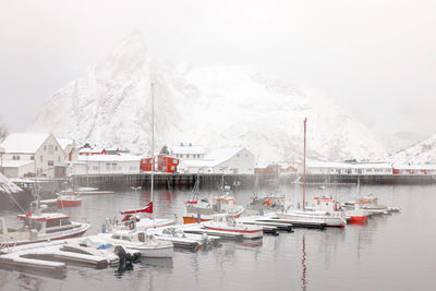 Boats in harbor