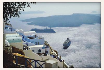 View of boats in sea