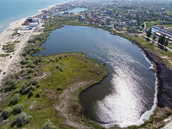 A lake in the middle of the forest and near the sea, odessa, ukraine