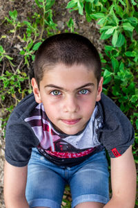 Close-up portrait of a boy