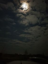 Low angle view of sky at night