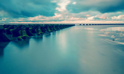Scenic view of bridge against sky