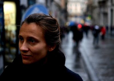 Close-up portrait of woman