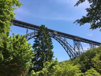 Low angle view of bridge against sky
