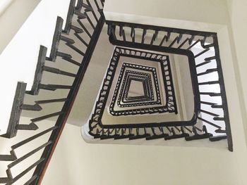 Low angle view of spiral stairs