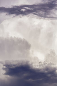 Low angle view of cloudy sky