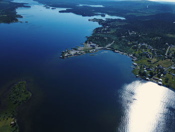 High angle view of sea shore