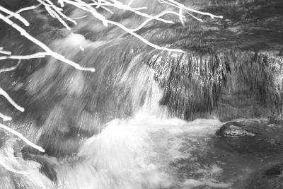 Close-up of waterfall