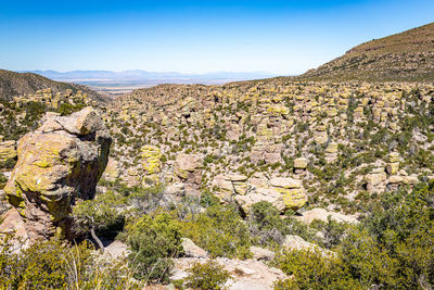 Scenic view of rocky mountains against sky