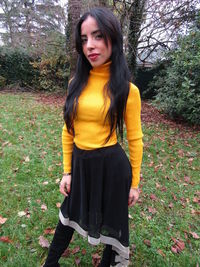 Portrait of beautiful young woman in sunlight