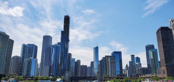 Skyscrapers in city against sky