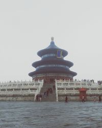 View of temple against clear sky