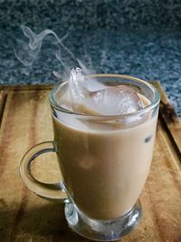 Close-up of coffee on table