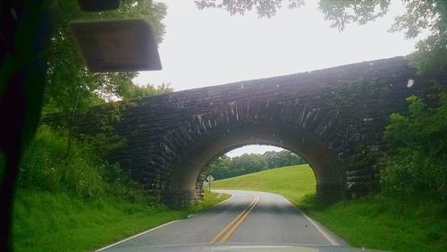 Road passing through tunnel