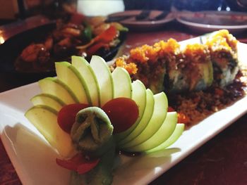 Close-up of food in plate