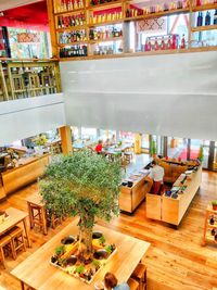 View of market stall in store