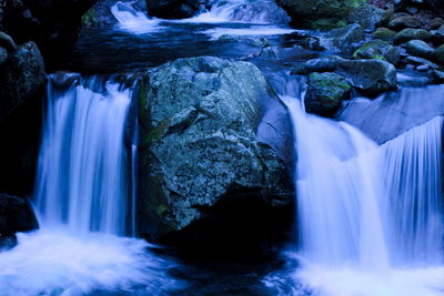 Scenic view of waterfall