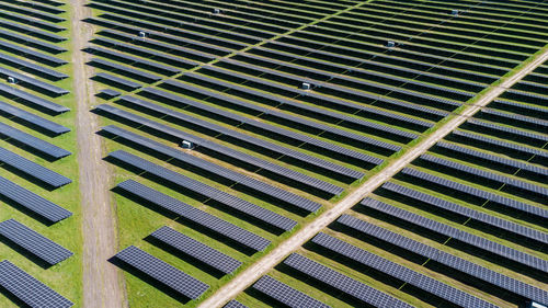 Solar panels at northern europas largest solar park near holstebro in denmark