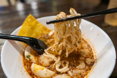 Close-up of food in plate