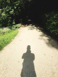 Shadow of people on wall