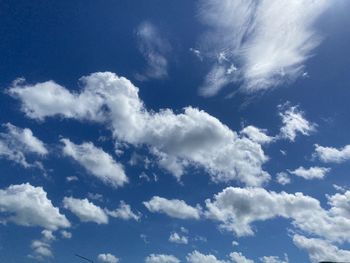 Low angle view of clouds in sky