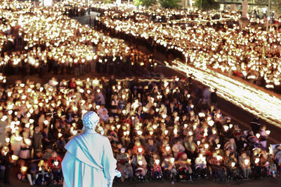 Pilgrimage to lourdes. it happens every year in may. 