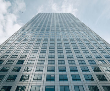 Low angle view of modern building against sky