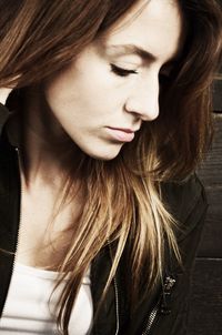 Young woman looking away