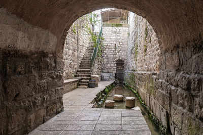 Archway of old building