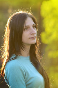 Close-up of young woman