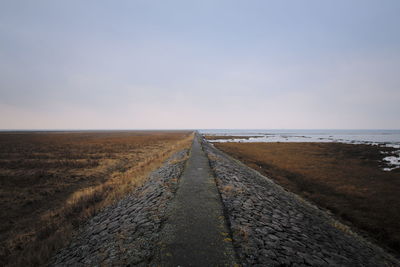 Road amidst landscape against clear sky