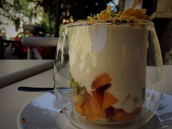 Close-up of drink on table