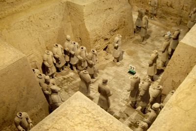 Entombed warriors revealed in archaeological dig, xian, rpc