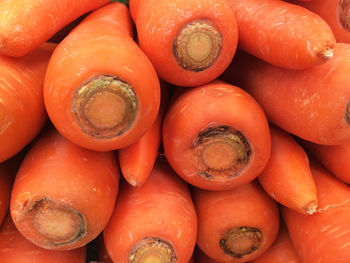 Full frame shot of carrots at market for sale