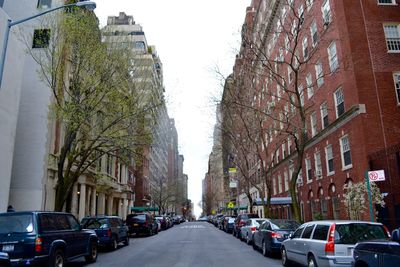Cars parked on street