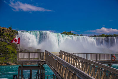 Scenic view of waterfall