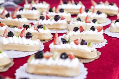 Close-up of cake on table