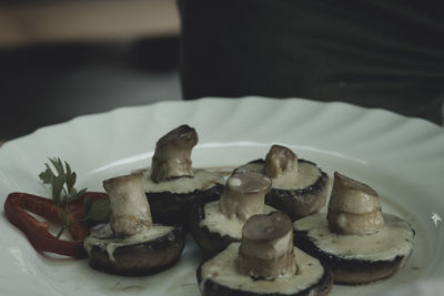 Close-up of food on table