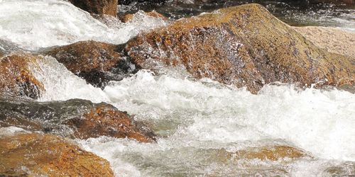 Waves splashing in water