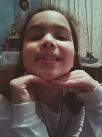 looking at camera