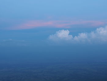 Aerial view of clouds in sky