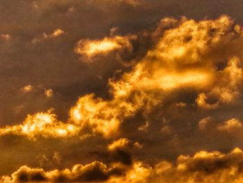 Low angle view of sky during sunset