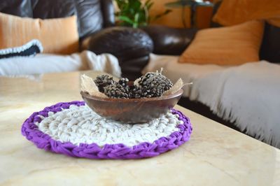 Close-up of bowl on table