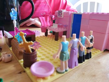 High angle view of toys on table