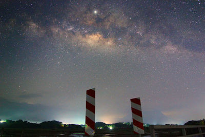 Low angle view of star field against sky at night