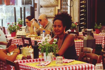 Portrait of young woman