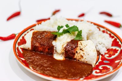 Close-up of food in plate