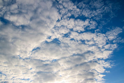 Low angle view of clouds in sky